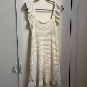Anthropologie Knit Dress. Ivory, size Medium. Lined, NWT
